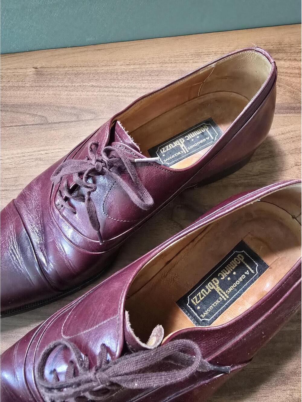 Vintage Dominic D'Bruzzi Grodins Burgundy Leather Oxford Dress Shoes Women's 10 - Picture 5 of 8
